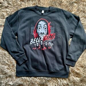 La Casa de Papel serie Bella Ciao Black Graphic Sweater